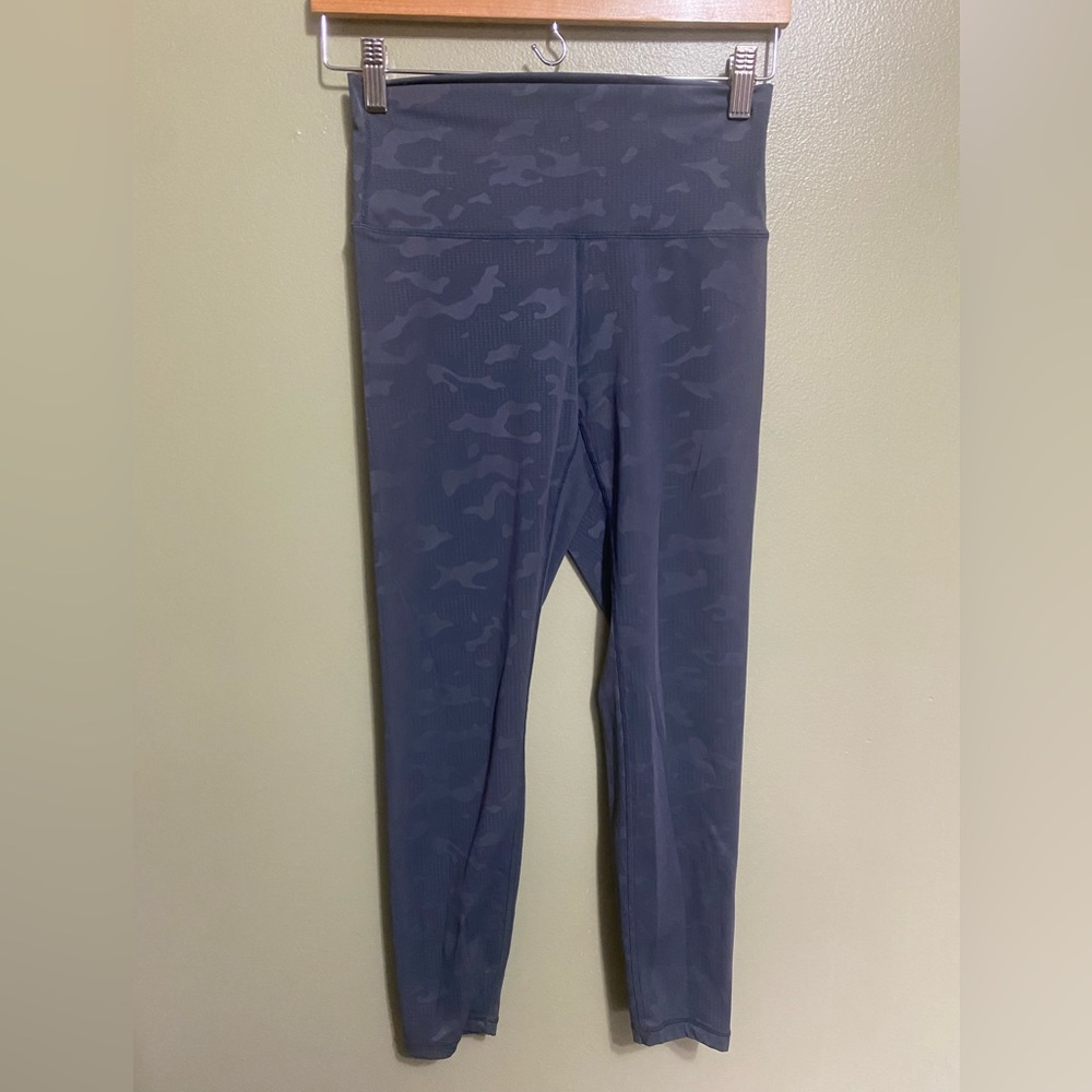 Zyia Active Grey Camouflage Leggings, Size 2